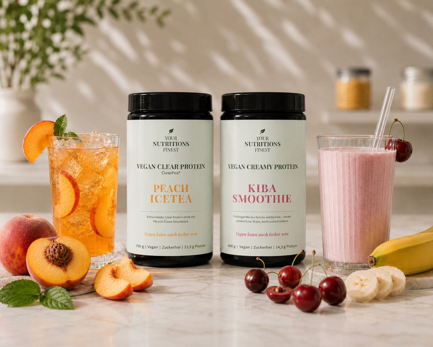 Protein Duo – Peach Icetea & KIBA Smoothie