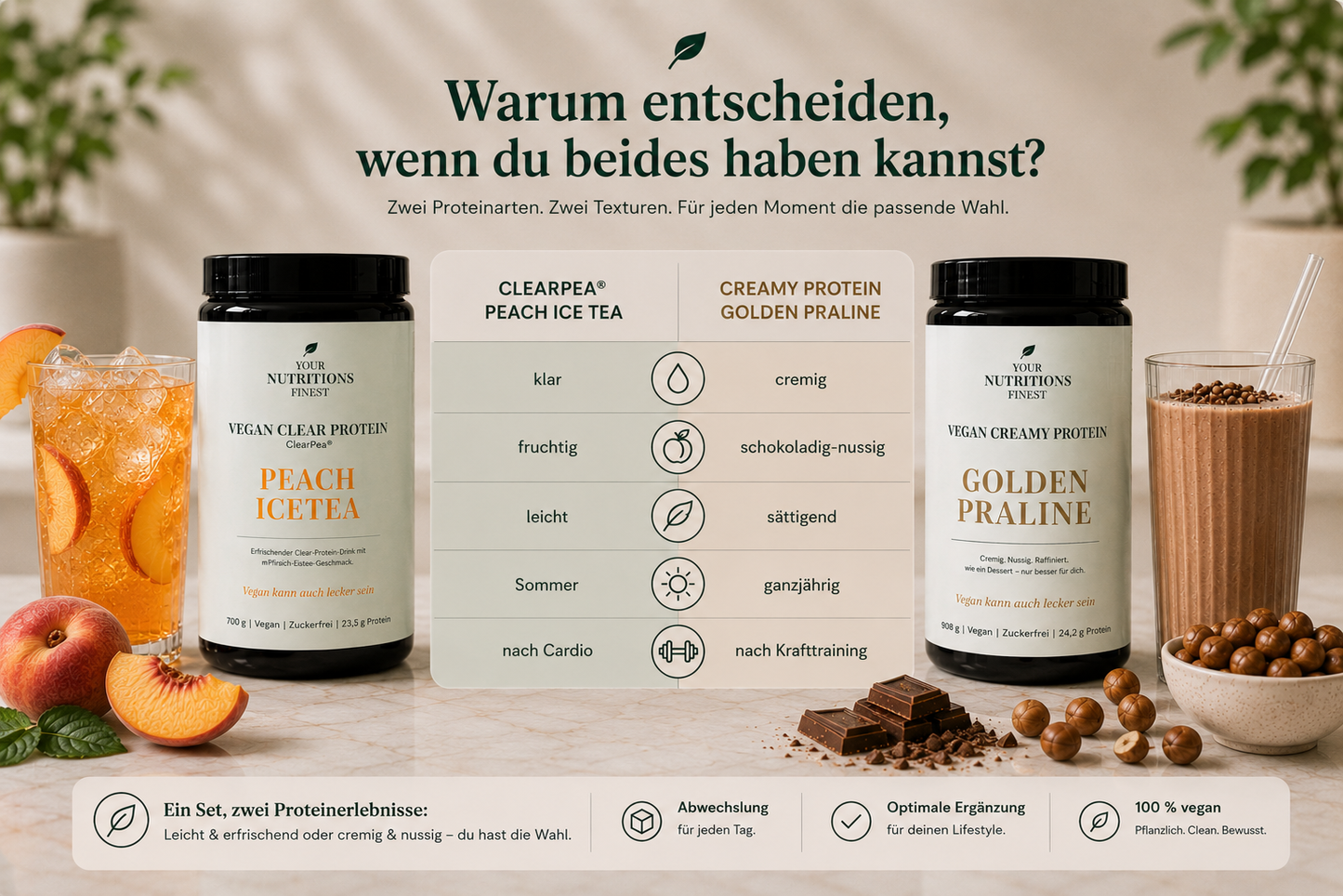 Protein Duo – Peach Icetea & Golden Praline