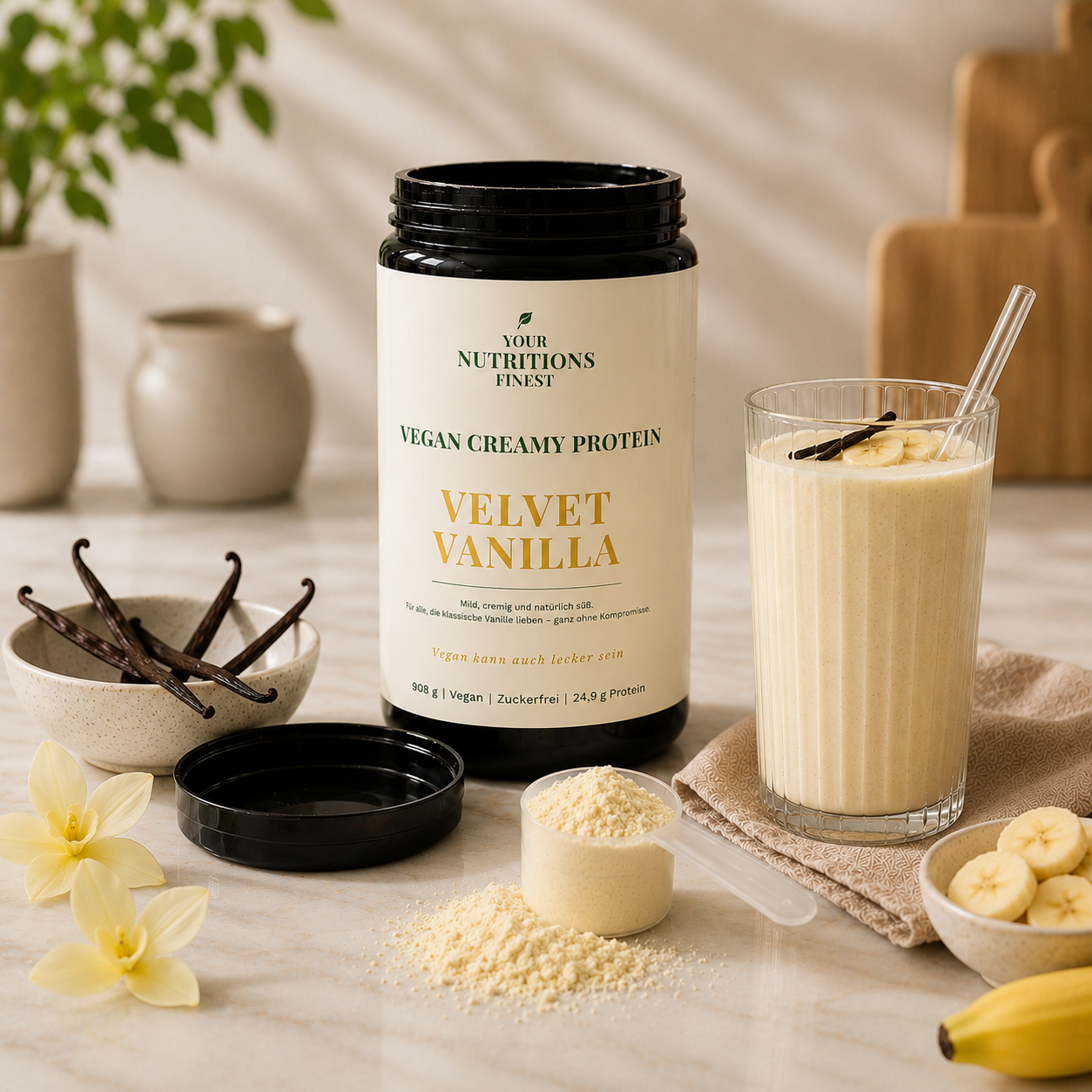 Veganes Proteinpulver – Velvet Vanilla | 24,9 g Protein
