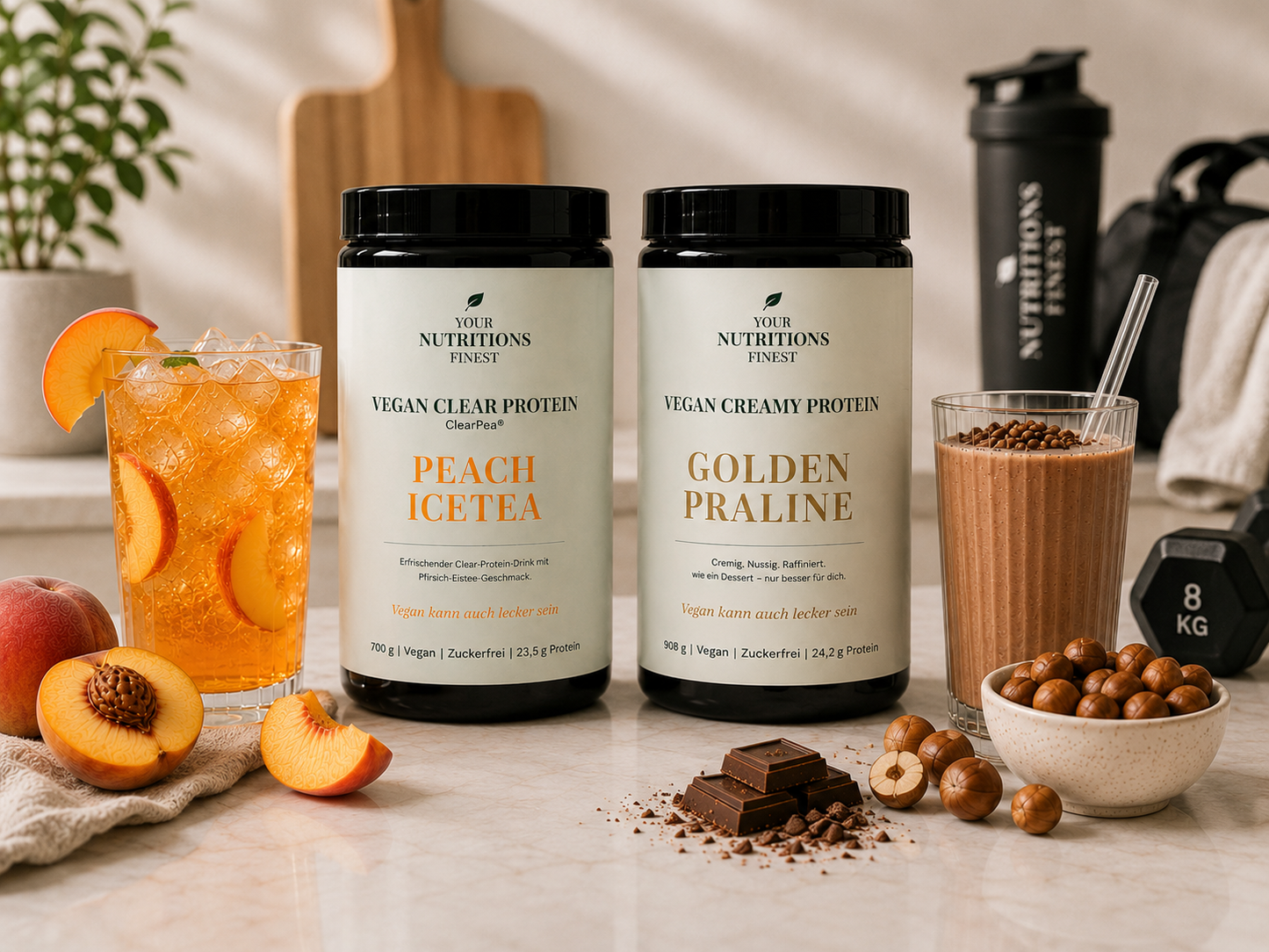Protein Duo – Peach Icetea & Golden Praline