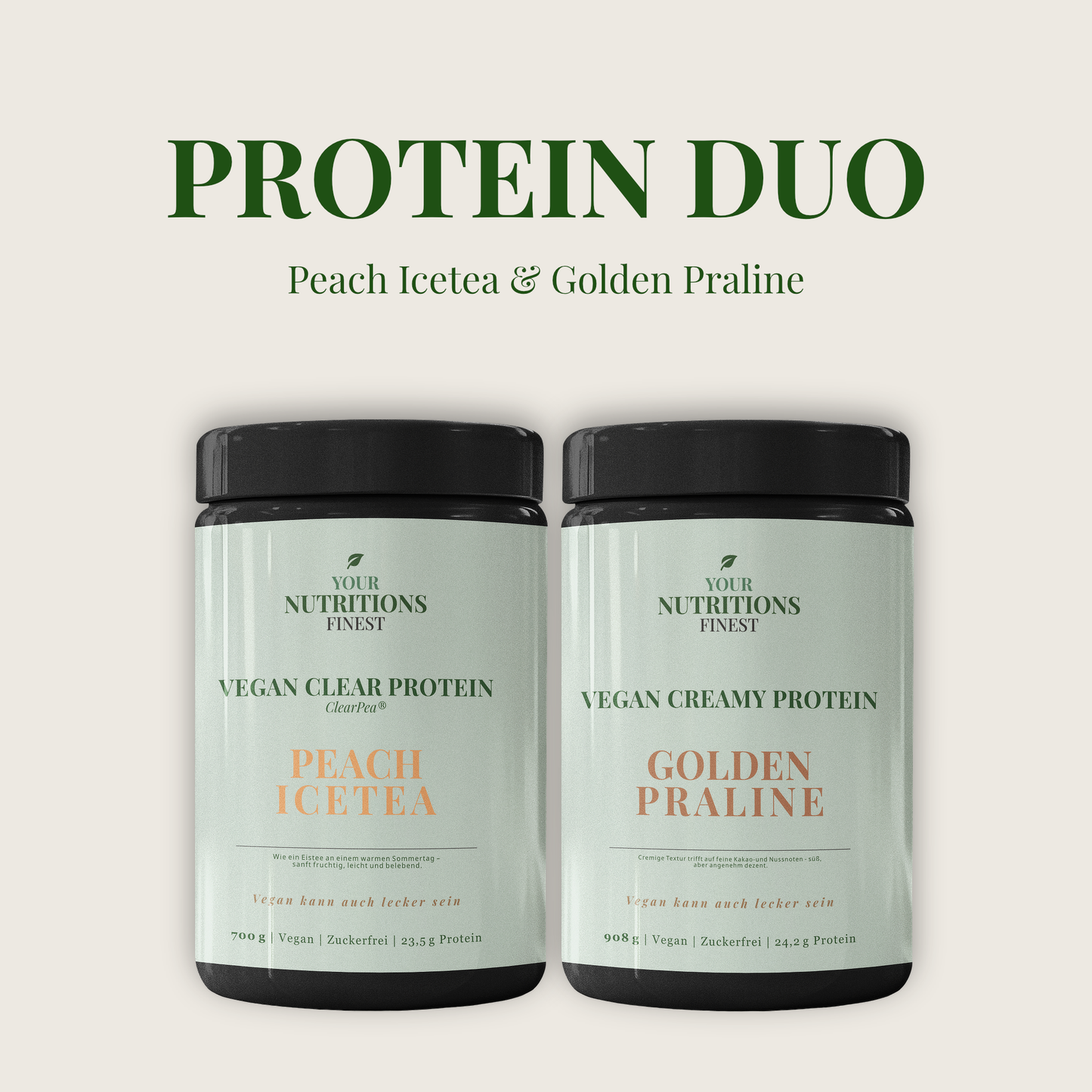 Protein Duo – Peach Icetea & Golden Praline