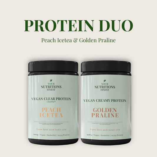 Protein Duo – Peach Icetea & Golden Praline