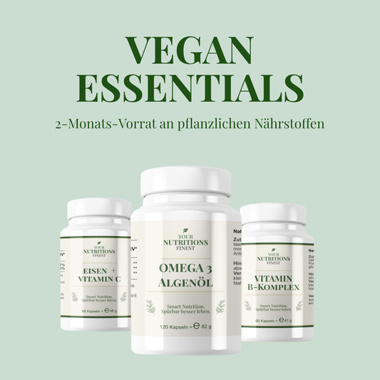 VEGAN ESSENTIALS – Dein 2-Monate-Vorrat an pflanzlichen Nährstoffen