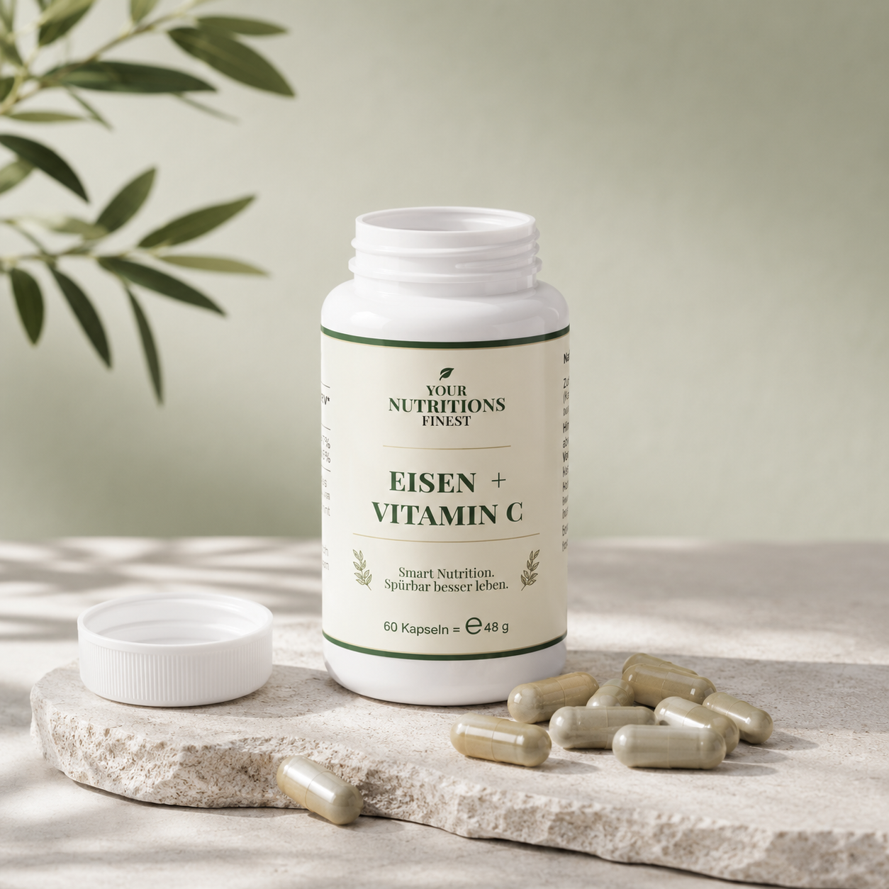 Eisen + Vitamin C vegan | 15 mg Eisen & 100 mg Vitamin C